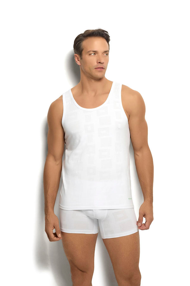 Men's Cotton&Modal Tank Top Undershirt (2 pack)